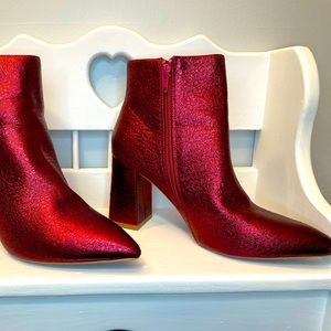 Red Shiny Booties